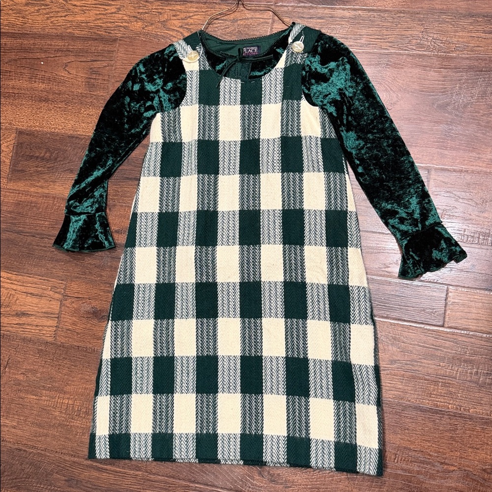 Green buffalo checkered dress